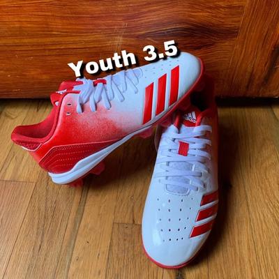 Adidas Shoes | Adidas Cleats Baseball Bigs Kids Nwt | Color: Red/White | Size: 3.5b