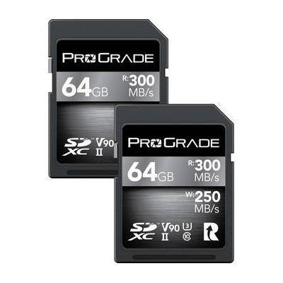ProGrade Digital 64GB UHS-II SDXC Memory Card 2-Pack PGSD64GBCK2BH
