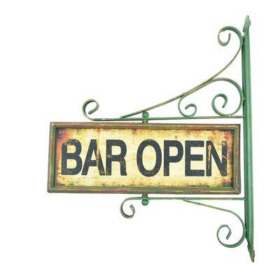 Winston Porter Dorsey 3D Double-Sided Swivel Metal Happy Hour Bar Open Pub Decor Metal | 3 H x 21 W x 1 D in | Wayfair