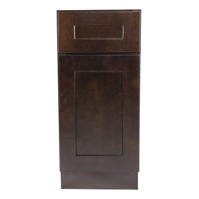 Ebern Designs Frits Unassembled Shaker Base Kitchen Cabinet 18x34.5x24, Espresso Maple in Brown/Red/White | Wayfair