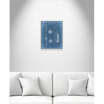 Casa Fine Arts Base Ball 1 print - - Floater Frame Graphic Art Print on Canvas in Blue | 28 H x 22 W x 2 D in | Wayfair 34026-01
