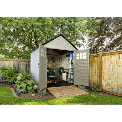 Rubbermaid 7 ft. 3 in. W x 7 ft. 3 in. D Plastic Storage Shed in Brown/Gray | 102.94 H x 86.69 W x 87.02 D in | Wayfair 2035896