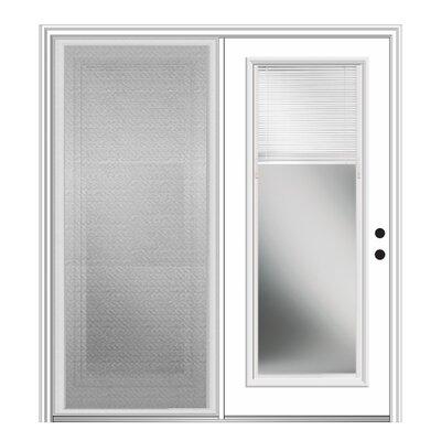 Verona Home Design Smooth Internal Blinds Clear Prehung Patio Door Fiberglass | 80 H x 72 W x 1.75 D in | Wayfair ZZ20541L