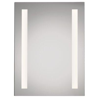 Orren Ellis Twombly Backlit Surface Mount Framed 1 Door Medicine Cabinet w/ 3 Adjustable Shelves Lighting Electrical Outlet in White | Wayfair