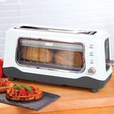 Dash 2 Slice Long Slot Clear View Toaster Steel | 7.8 H x 15.7 W x 6.6 D in | Wayfair DVTS501WH