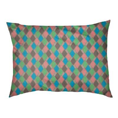 Tucker Murphy Pet™ Byrge Pastel Retro Diamonds Designer Pillow Fleece, Polyester in Pink | 9.5 H x 19.5 W x 29.5 D in | Wayfair
