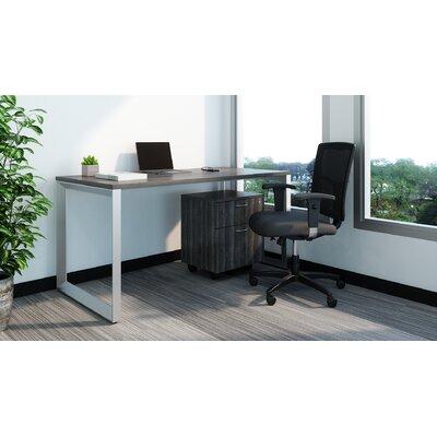 Upper Square™ Goodwin 3 Piece Rectangular Computer Desk Office Set w/ Chair Metal in Gray/Black, Size 25