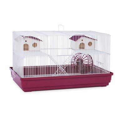 Tucker Murphy Pet™ Willa Deluxe Small Animal Cage w/ Ramp Metal (provides the best ventilation)/Acrylic/Plastic (lightweight & chew-proof) in Red