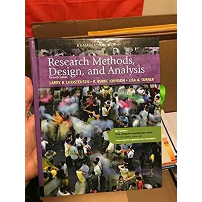 Research Methods, Design, and Analysis - Eleventh Edition, Examination Copy