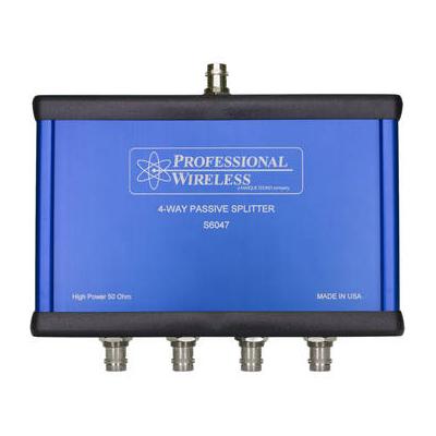 Professional Wireless Systems 4-Way Passive Splitter RF Signal Splitter/Combiner (350 to 830 MHz) S6047