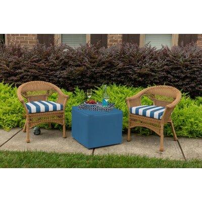 Wildon Home® Sunbrella 19.5 x 19.5 Outdoor Dining Cushion, Polyester in Gray/Blue | Wayfair 1651EAD38E534BBEAEC7A332F2C11665
