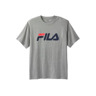 Men's Big & Tall FILA® Short-Sleeve Logo Tee by FILA in Charcoal Grey (Size 2XLT)