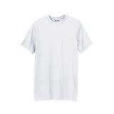 Men's Big & Tall Shrink-Less™ Lightweight Longer-Length Crewneck Pocket T-Shirt by KingSize in White (Size 7XL)
