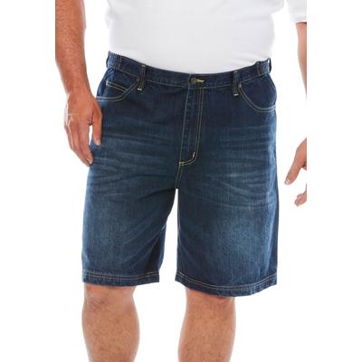 Men's Big & Tall 5 Pocket Denim Shorts by Liberty Blues® in Medium Blue (Size 50)