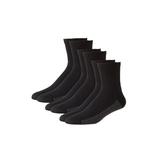 Men's Big & Tall 1/4 Length Cushioned Crew Socks 3-Pack by KingSize in Black (Size 2XL)