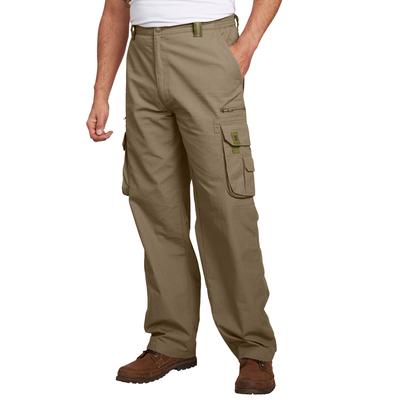 Men's Big & Tall Boulder Creek® Ripstop Cargo Pants by Boulder Creek in Dark Khaki (Size 44 40)