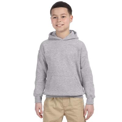 Gildan G185B Youth Heavy Blend 8 oz. 50/50 Hooded Sweatshirt in Sport Grey size XL | Cotton Polyester 18500B