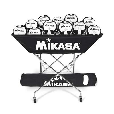 Mikasa Collapsible Hammock Style Volleyball Cart With Carrying Bag Black