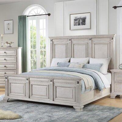 Roundhill Furniture Platform Standard Bed Wood in White | 66 H x 82.8 W x 90.5 D in | Wayfair B844K