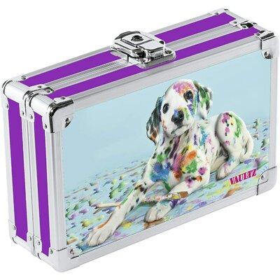Vaultz® Painted Puppy Safe Box w/ Key Lock in Brown/Gray, Size 2.5 H x 5.5 W x 8.4 D in | Wayfair VZ03599
