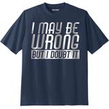 Big & Tall KingSize Slogan Graphic T-Shirt by KingSize in Wrong (Size L)