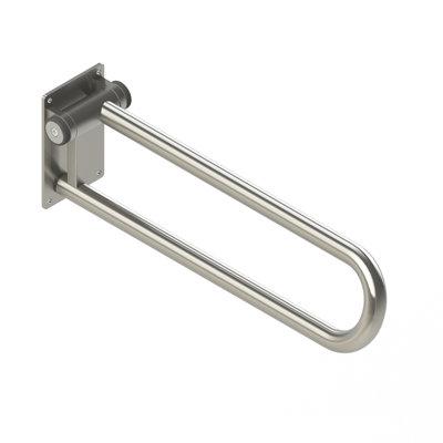 Healthcraft P.T. Hinged Rail, Flip Up Wall Mounted Support Rail Grab Bar, Stainless Steel | 28