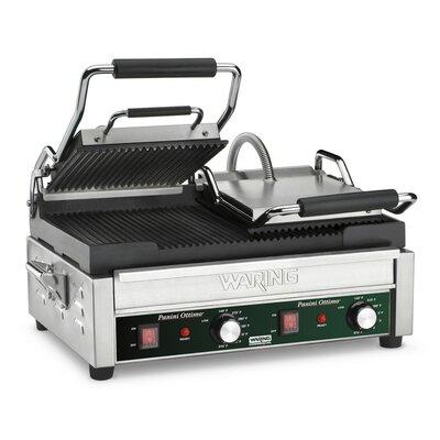Waring Electric Grill & Panini Press Stainless Steel/Cast Iron in Gray | 21.6 H x 15.5 D in | Wayfair WPG300