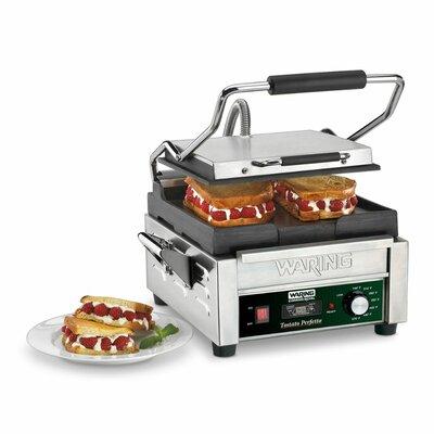 Waring Electric Grill & Panini Press Cast Iron in Gray, Size 9.25 H x 15.5 D in | Wayfair WFG150T