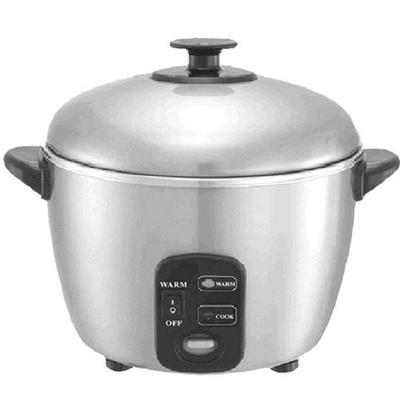 SPT 3-Cup Stainless Steel Rice Cooker, Stainless Steel/Stainless Steel