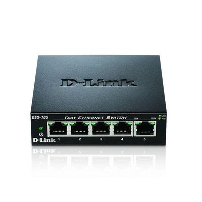 D-Link 5-Port 10/100 Unmanaged Metal Desktop Switch