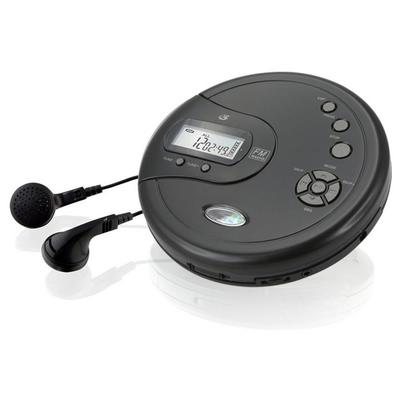 GPX Portable CD Player with FM Radio and 60-Second Anti Skip, Black