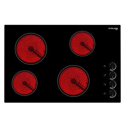 Gaslandchef 12 in. Built-In Coil Ceramic Surface Electric Cooktop in Black | 2.1 H x 30.3 W x 30 D in | Wayfair CH77BSN
