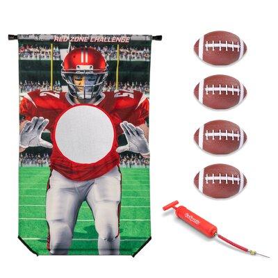 GoSports Red Zone Challenge Plastic in Gray/Green/Red, Size 48.0 H x 28.0 W x 0.5 D in | Wayfair FB-DH-RZC-01