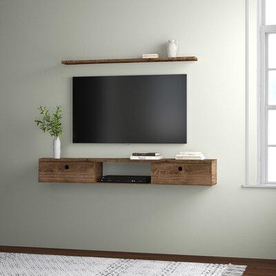 George Oliver Kilwin Floating Entertainment Center for TVs up to 65  Wood in Brown | Wayfair 6F50EE4C540E4BEEA8FB74C2EA9A529C