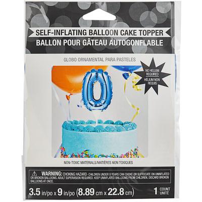 Creative Converting 9  Blue  0  Balloon Cake Topper 337526