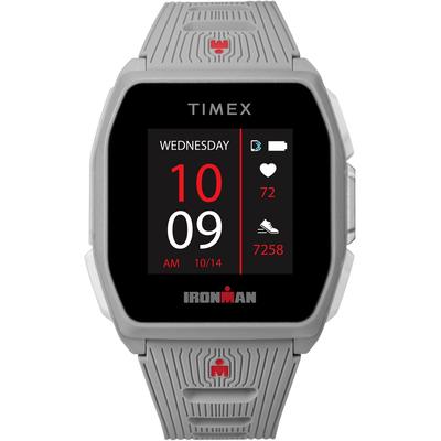 Timex Men's Ironman R300 Light Gray Silicone Strap Gps Smart Watch with Heart Rate 41mm - Gray