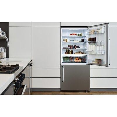 Bertazzoni 12.2 cu. ft. Energy Star Counter Depth Bottom Freezer Refrigerator w/ Ice Maker, in Black/White | 72 H x 34 W x 26.5 D in | Wayfair