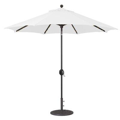 Arlmont & Co. Nadasha 9' Lighted Market Sunbrella Umbrella, Granite in Brown | Wayfair 6508E294DEDA4E0C88283DCF03822C27