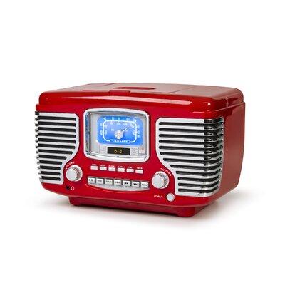 Crosley Electronics Corsair Radio CD Player in Red | 7.1 H x 11.3 W x 6.7 D in | Wayfair CR612B-RE