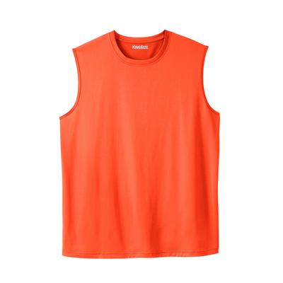 Men's Big & Tall No Sweat Muscle Tee by KingSize in Electric Orange (Size 8XL)