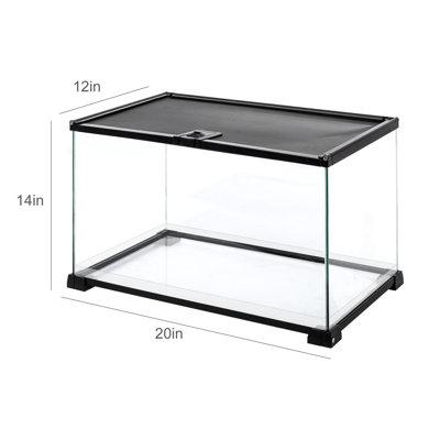 REPTIZOO 15 Gallon Terrarium Glass/Plastic/Metal, Size 14.0 H x 20.0 W x 12.0 D in | Wayfair RAK05-