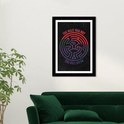 Wynwood Studio 'Movies & TV The Maze Action Movies' - Picture Frame Print on Paper in Black/Red | 19 H x 13 W x 1 D in | Wayfair