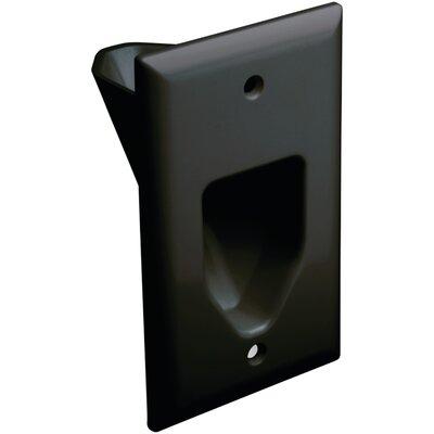 DataComm Electronics 1-Gang Recessed Cable Plate in Black | Wayfair DCM450001BK