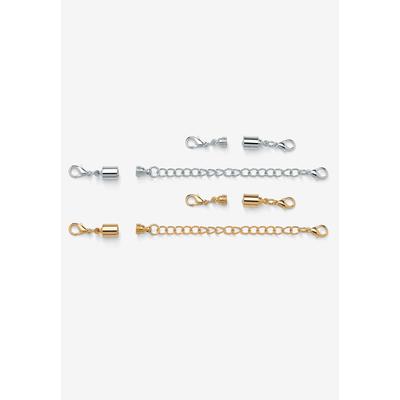 Plus Size Women's Silver Tone and Gold Tone Chain Extender Set by PalmBeach Jewelry in Gold