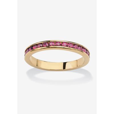 Women's Yellow Gold Plated Simulated Birthstone Eternity Ring by PalmBeach Jewelry in June (Size 5)