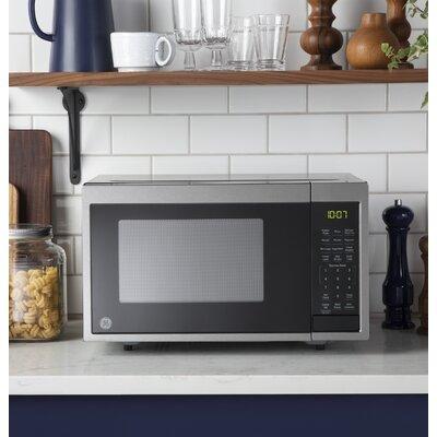 GE Appliances 19" 0.9 cu. ft. 900 - Watt Countertop Microwave, Stainless Steel in Gray, Size 11.5 H x 19.0 W x 14.5 D in | Wayfair JES1097SMSS