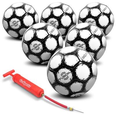 GoSports kids Fusion Soccer Ball w/ Premium Pump Solid Wood in Black/Brown/White | 23 H x 23 W x 23 D in | Wayfair BALLS-SB-FUSION-3-6-BLACK