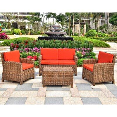 Bay Isle Home™ Woodacre 4 Piece Sofa Seating Group w/ Cushions Metal | Outdoor Furniture | Wayfair DD328300E01945A086163957BA8F01F3