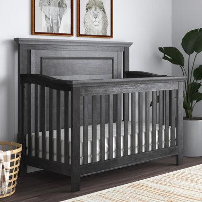 Greyleigh™ Baby & Kids Adame 5-in-1 Convertible Crib Wood in Gray | 48 H x 31 W in | Wayfair B2E324DB04BD4FB8933DBA8503B8B0D9