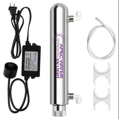 APEC WATER Intense Stainless Steel Ultra-Violet Sterilizer Water Filtration Kit | 12 H x 5 W x 3 D in | Wayfair UG-UVSET-1-4-SS